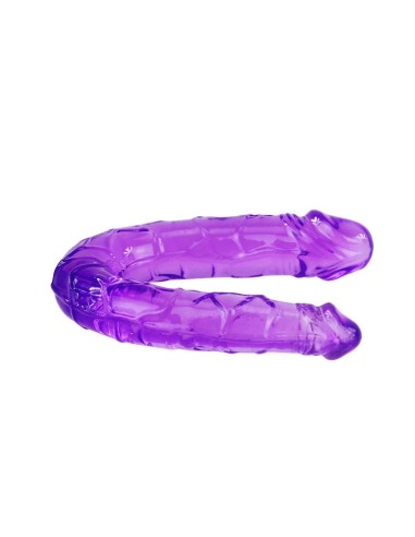 Dildo Doble En Gelatina Flexible Lila - MySexyShop