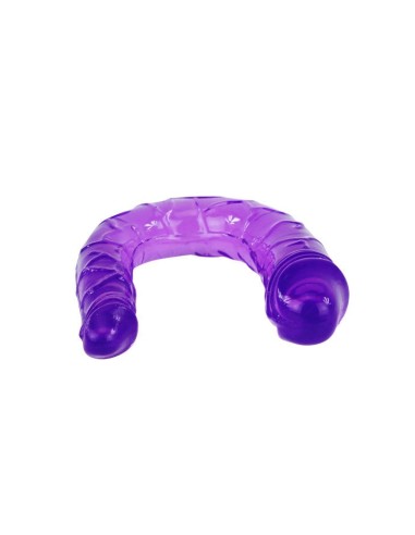 Dildo Doble En Gelatina Flexible Lila - MySexyShop