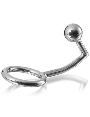 Metalhard cock ring intruder mit analbead 30mm - MySexyShop.eu