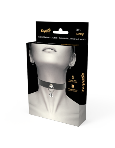 Coquette collar cuero vegano accesorio woman cascabel - MySexyShop.eu