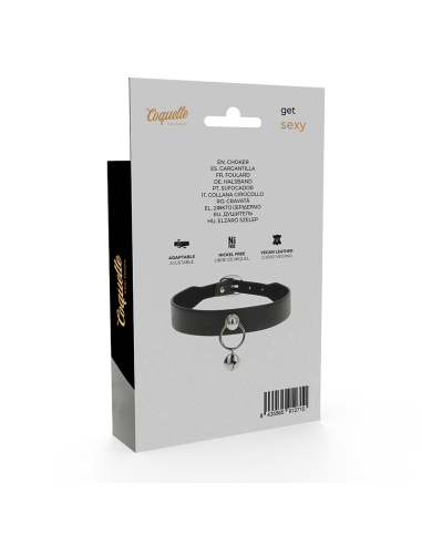 Coquette collar cuero vegano accesorio woman cascabel - MySexyShop.eu