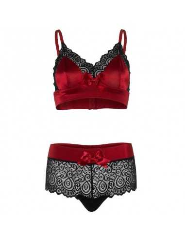 Leg Avenue 2 Pieces Set Noir Et Rouge L / Xl - MySexyShop
