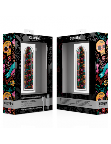 Custom bullets floral rechargeable bullet 10 intensities - MySexyShop.eu