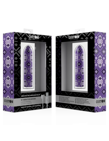 Custom bullets rechargeable snake purple magnetic bullet 10v - MySexyShop.eu