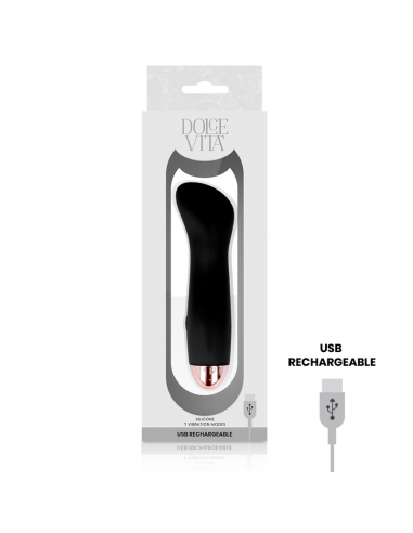 Dolce vita aufladbarer vibrator eine schwarze 7-geschwindigkeit - MySexyShop.eu