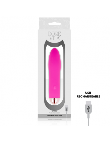Vibrateur Rechargeable Dolce Vita Quatre Rose 7 Vitesses -
