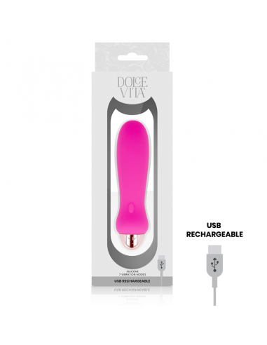 Vibrateur Rechargeable Dolce Vita Cinq Rose 7 Vitesses -