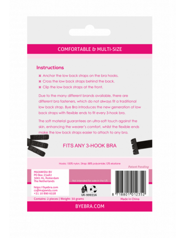 Bye Bra 2 Low Back Straps 3 Rows - MySexyShop.eu