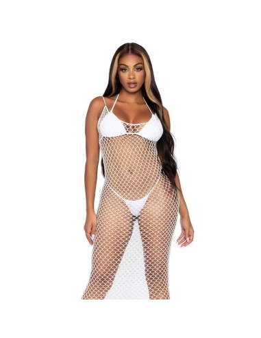 Leg avenue gewebtes twist net maxi-kleid in einer grösse - MySexyShop.eu