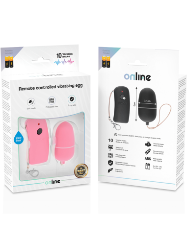 Euf Vibrant Télécommandé En Ligne Noir - MySexyShop