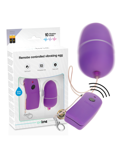 Euf Vibrant Télécommandé En Ligne Noir - MySexyShop