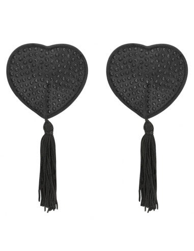 Coquette Chic Desire Couvre Tetons Coeur Noir / Rouge -