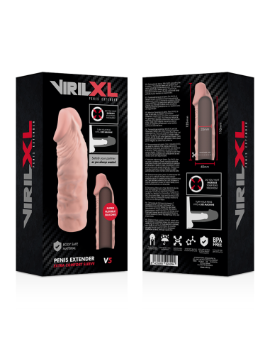 Virilxl Extension De Pene Liquid Silicone V5 Marron - MySexyShop
