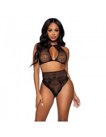 Leg Avenue Set Due Pezzi Halter Crop Top E Perizoma Panty