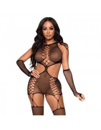 Robe Jarretière Leg Avenue Avec Gants - MySexyShop