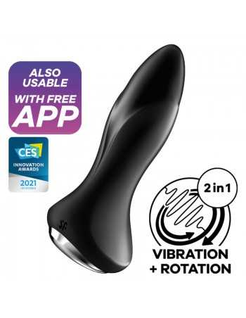 Satisfyer Rotator Plug 1+ Plug Vibrador App Negro - MySexyShop (ES)