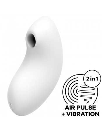 Satisfyer Vulva Lover 2 Air Pulse Stimulator & Vibrator White - MySexyShop.eu