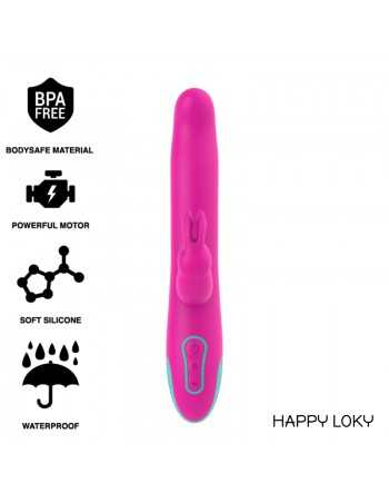 Happy Loky Pluto Rabbit Vibrator & Rotator Watchme Wireless Technology Compatible - MySexyShop.eu
