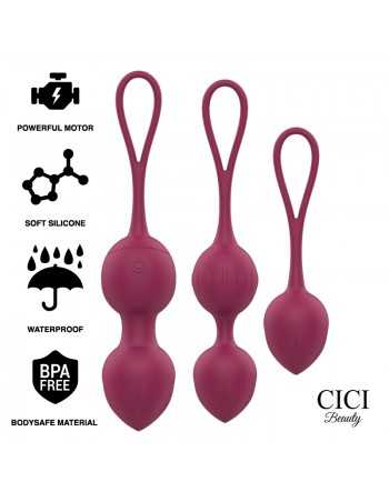 Cici Beauty Premium Silicone 3 Vibrating Kegel Beads Remote Control - MySexyShop.eu