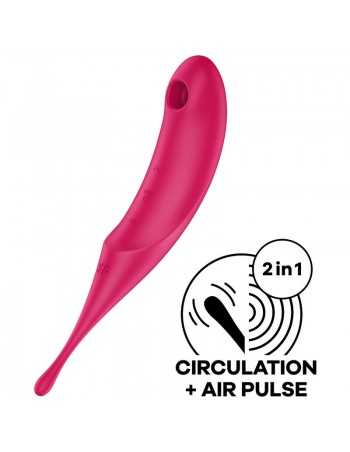 Satisfyer Twirling Pro Air Pulse Stimulator & Vibrator Red - MySexyShop.eu