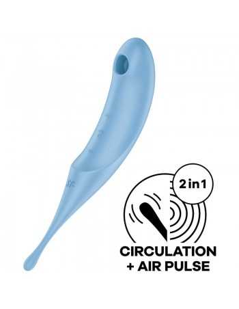 Satisfyer Twirling Pro Air Pulse Stimulator & Vibrator Blue