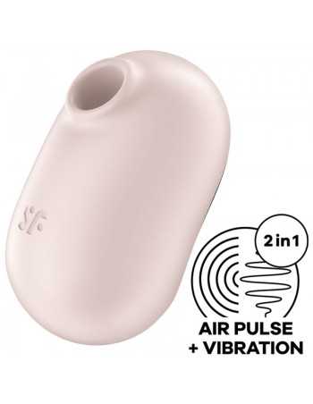 Satisfyer Pro To Go 2 Double Air Pulse Stimulator & Vibrator Beige - MySexyShop.eu