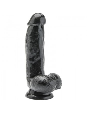 Get Real Dildo 12 Cm With Balls Black - MySexyShop.eu