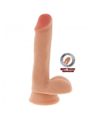 Get Real Dual Density Dildo 17 Cm Con Testiculos Natural - MySexyShop (ES)