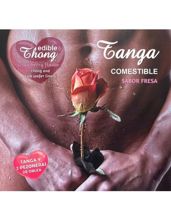 Hotflowers Wafer Thong And 2 Nipple Pads Strawberry Flavor /es/pt/en/fr/it/ - MySexyShop.eu