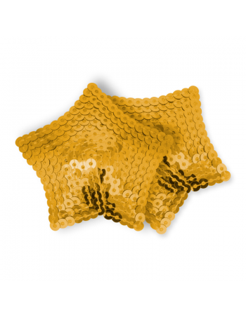 Ohmama Fetish Golden Sequined Star Nipples Covers - MySexyShop.eu