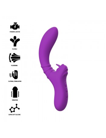 Intense Harry Vibrator Flexible With Purple Tongue - MySexyShop.eu