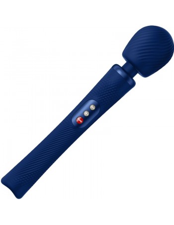 Fun Factory Vim Silicone Rechargeable Vibrating Weighted Rumble Wand Midnight Blue - MySexyShop.eu