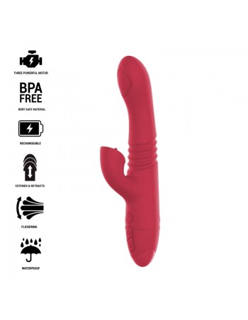 Intense Dua Multifunction Rechargeable Vibrator Up & Down With Red Tongue - MySexyShop.eu