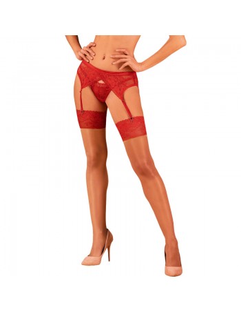 Obsessive Lacelove Stockings Red XS/S - MySexyShop.eu