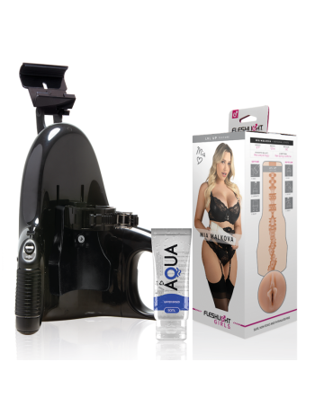 Fleshlight Mia Malkova Vagina Lvl Up + Universal Launch + Aqua Quality Lubricant 50 Ml