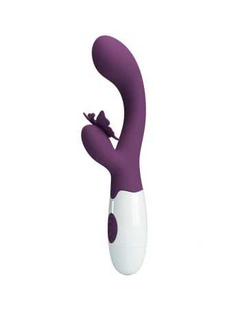 Pretty Love Butterfly Kiss Rabbit Vibrator & G-Spot Stimulator Purple