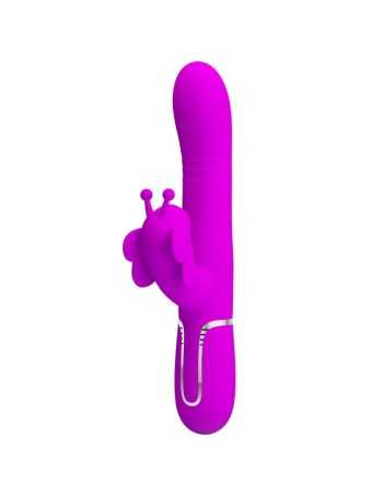 Pretty Love Multifunction Rabbit Vibrator 4 In 1 Butterfly Fuchsia