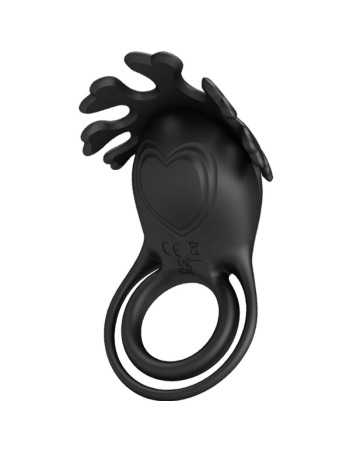 Pretty Love Ruben Vibrator Ring 7 Vibrations Black Silicone