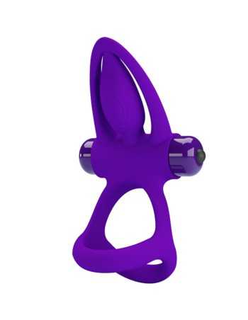 Pretty Love Vibrator Ring 10 Vibrations Violet Silicone
