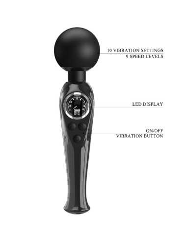 Pretty Love Skyler Vibrador Wand Negro