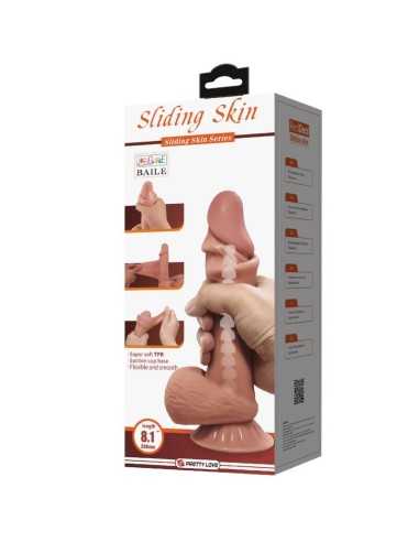 Pretty Love Sliding Skin Series Realistic Dildo With Sliding