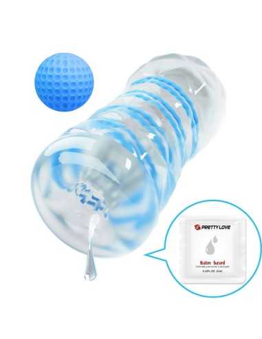 Pretty Love Small Masturbator With Blue Spirals | MySexyShop