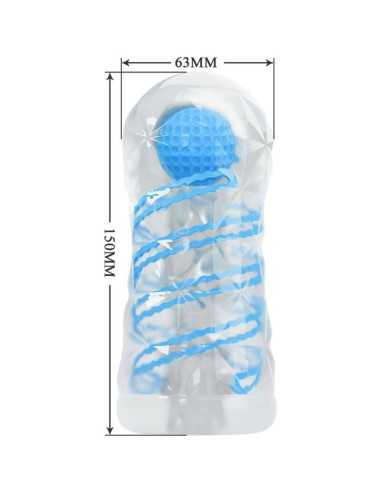 Pretty Love Small Masturbator With Blue Spirals | MySexyShop