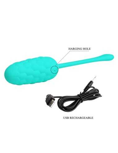 Pretty Love Vibrating Egg With Aqua Green Rechargeable Marine
