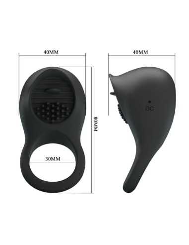 Pretty Love Vibrating Penis Ring With Black Tongue | MySexyShop