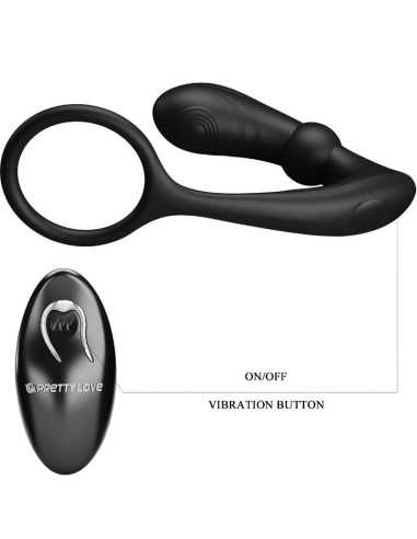 Pretty Love Warren Black Anal Ring & Vibrator | MySexyShop
