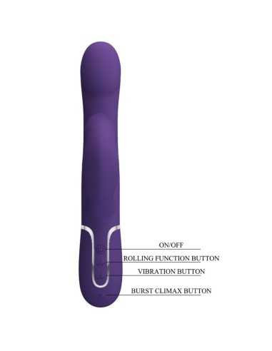 Pretty Love Zalin Rabbit Vibrator Pearls 4 In 1 Purple |
