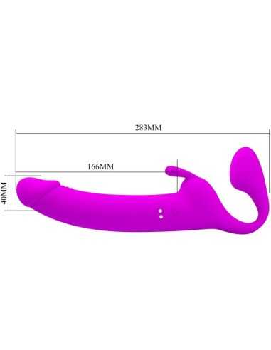 Pretty Love Zanini Strapless Strap-On 10 Vibrations Purple |