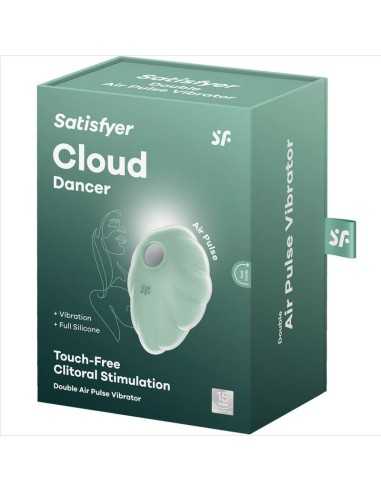 Satisfyer Cloud Dancer Green Air Pulse Vibrator | MySexyShop