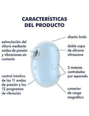 Satisfyer Cutie Ghost Lay-On Vibrator Light Blue | MySexyShop